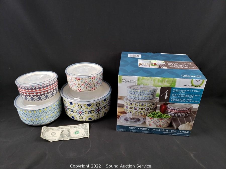 Signature Microwavable Bowls with lids Assorted Sizes