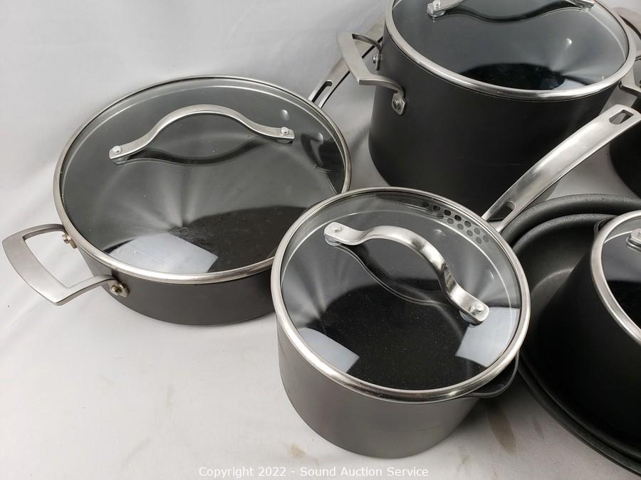 Sound Auction Service - Auction: 03/25/23 SAS Warwick, Bakewell Online  Auction ITEM: 10pc Kirkland Stainless Cookware Set