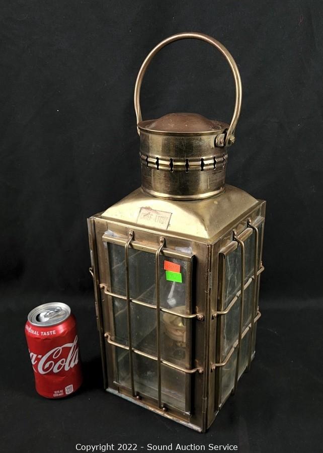 Electric Lantern - Ship Lantern Antique Brass Chiefs Lamp - 10