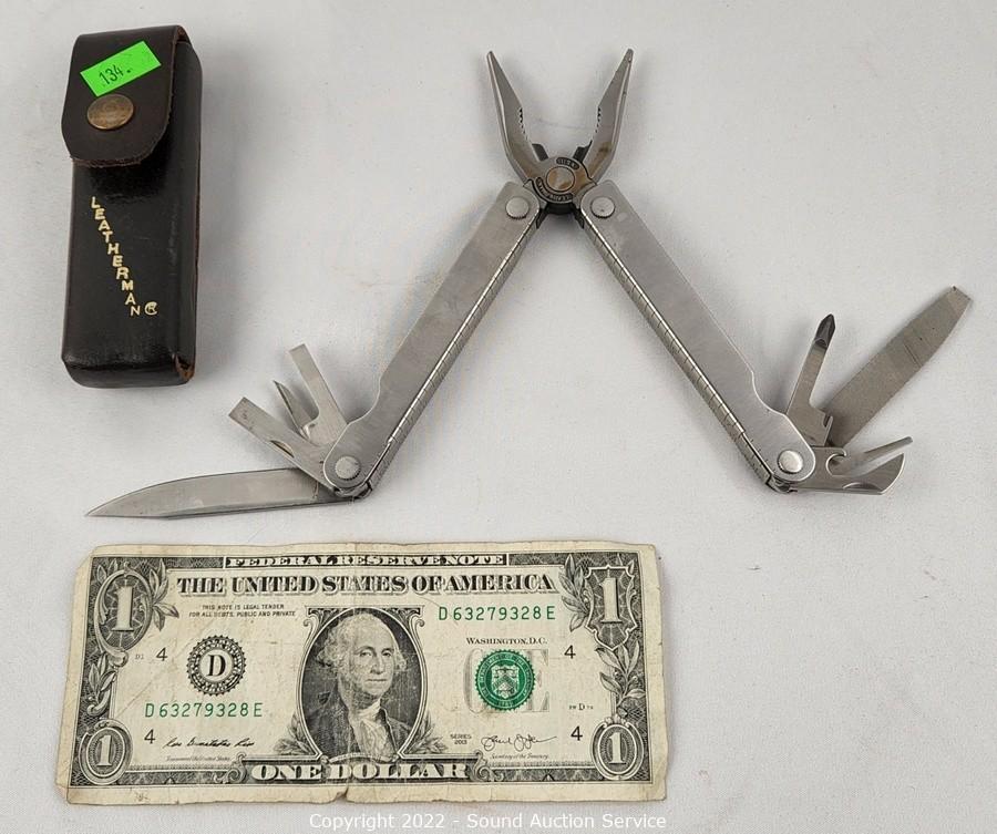 Sound Auction Service - Auction: 03/31/22 Household Goods, Antiques,  Collectibles Online Auction ITEM: USA Leatherman Multi-Tool w/Leather Case