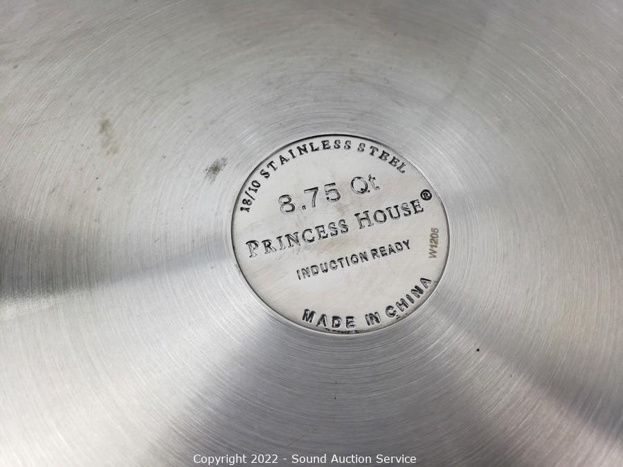 Sound Auction Service - Auction: 03/31/22 Antique Furniture, Artwork, Tools  & More Online Auction ITEM: 5ct Princess House Stainless Cookware w/Lids