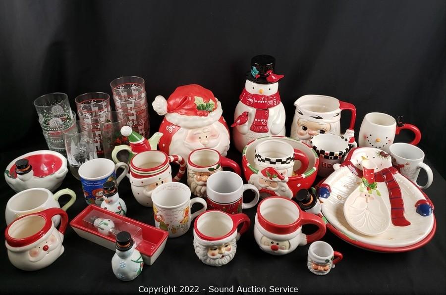 Sound Auction Service - Auction: 04/18/22 Assorted Home Decor & Household  Goods Online Auction ITEM: Assorted Holiday Mugs, Glasses, Cookie Jar & More