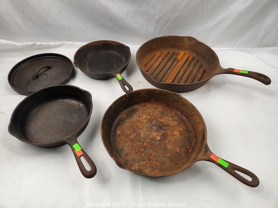 Sold at Auction: 4- Cast Iron Skillets