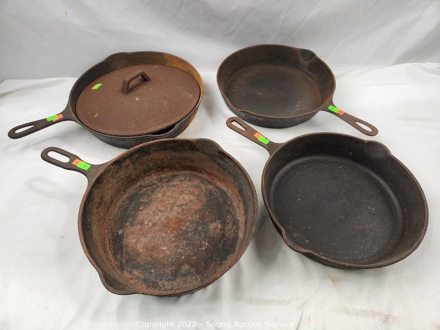 Sold at Auction: 4- Cast Iron Skillets