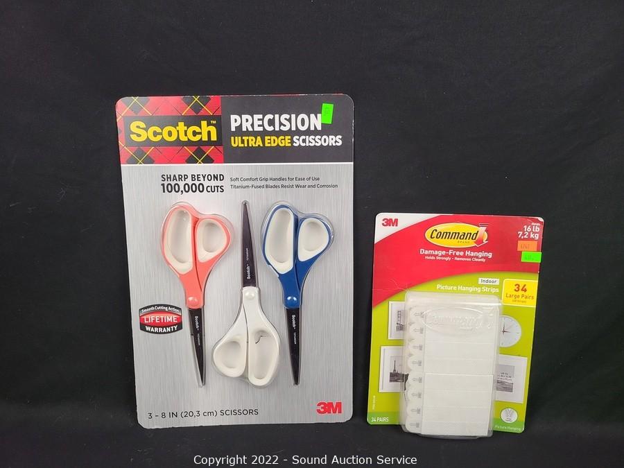 Scotch Precision Scissors, 7 Length, Gray/Red