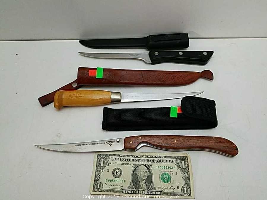Sound Auction Service - Auction: 1/30/18 Fishing, Hunting & Antique's  Auction ITEM: (3) Nice Fillet Knives