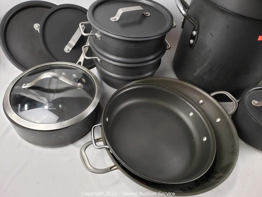 Sound Auction Service - Auction: 03/25/23 SAS Warwick, Bakewell Online  Auction ITEM: 10pc Kirkland Stainless Cookware Set