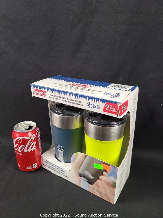 Coleman Brew Tumbler 20oz Blue Insulated Stainless Steel