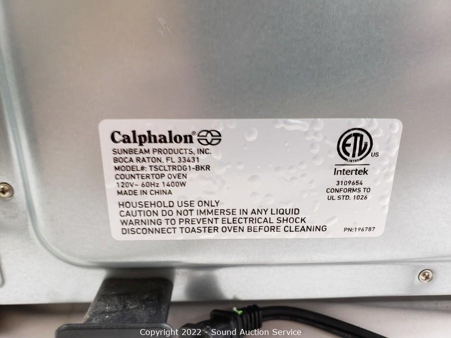 Sound Auction Service - Auction: 05/16/22 Fitness, Household, Collectibles,  Furniture Online Auction ITEM: Calphalon Digital Toaster Oven - Works