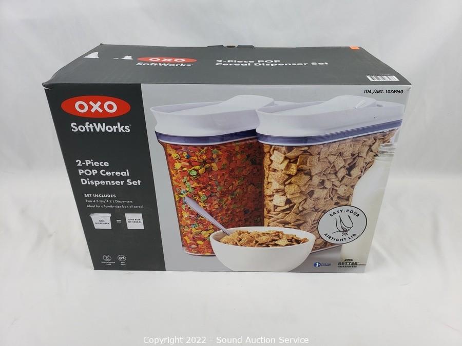 Oxo, Kitchen, Oxo 2 Piece Pop Cereal Dispenser
