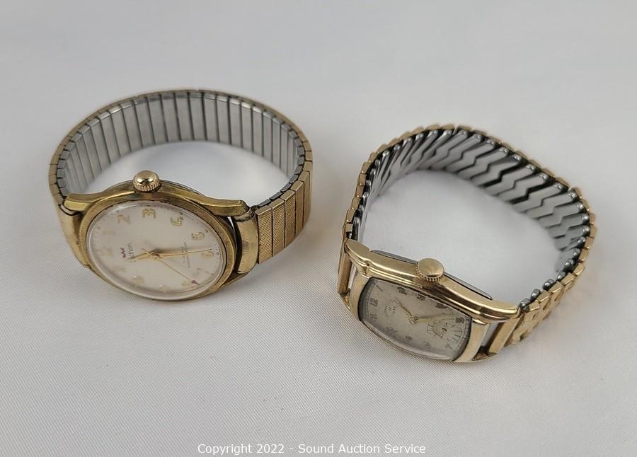 Sound Auction Service - Auction: 06/17/22 Elliott, Tracht & Others Online  Consignment Auction ITEM: Vtg. Waltham & Monarch Deluxe GP Wind-up Watches