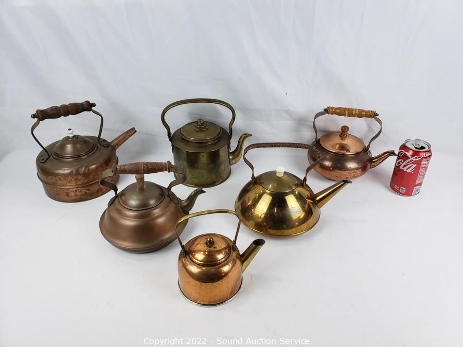 Vintage Copper Tea Kettle Rustic Primitive Tea Kettle Made 