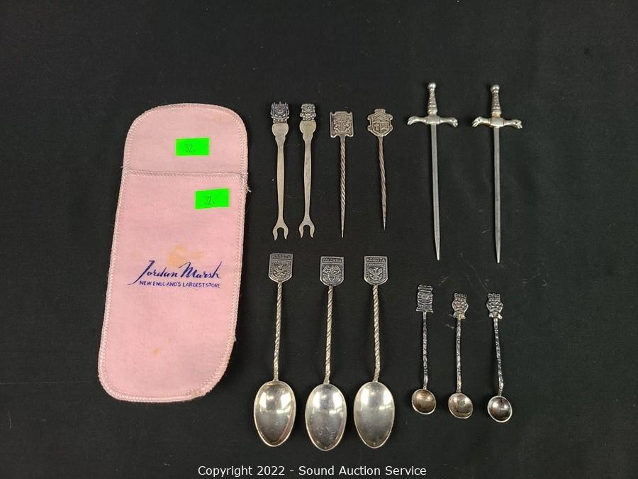 Sound Auction Service - Auction: 07/22/22 Collectibles, Household,  Furniture Online Auction ITEM: Assorted 900 Silver Spoons & Skewers