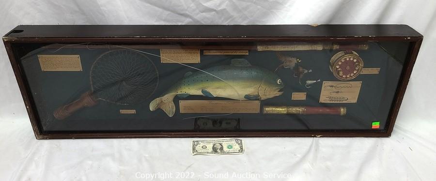 Sound Auction Service - Auction: 8/17/22 Pulaski, Curry & Others Online  Auction ITEM: Fly Fishing Shadow Box Wall Decor