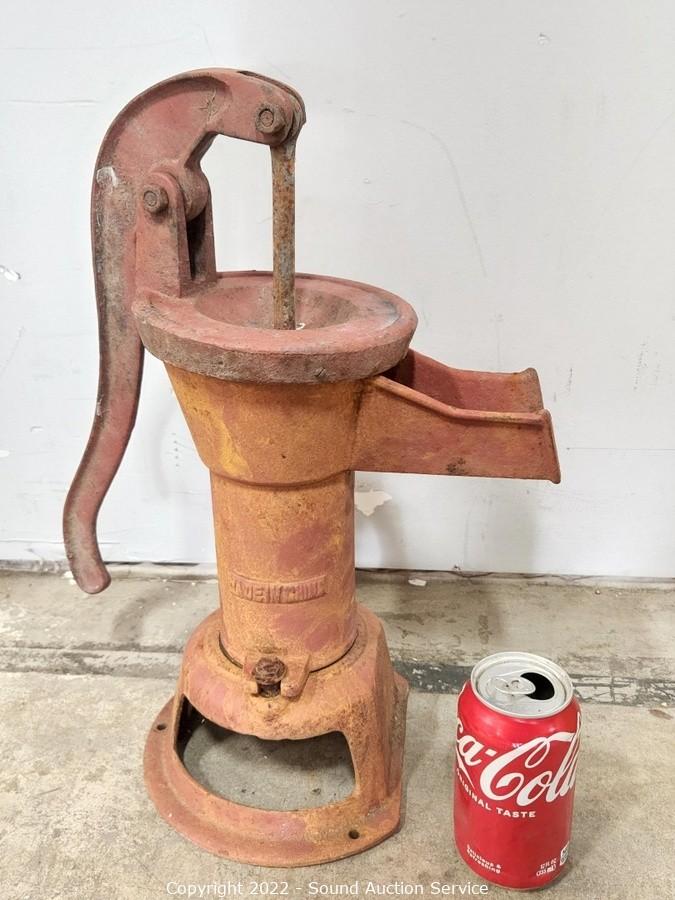Sound Auction Service - Auction: 8/30/22 Games, Toys, Movies, Sporting  Goods Online Auction ITEM: Vintage Red Steel Water Pump