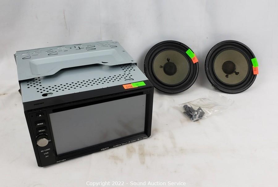 Sound Auction Service - Auction: 09/13/22 SAS Toft Online Auction ITEM:  Axxera Car DVD Receiver/Stereo u0026 (2) 4.75 Speakers - UPDATED