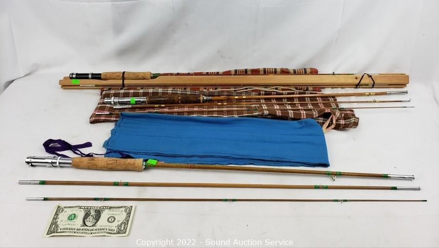 Sound Auction Service - Auction: 09/13/22 SAS Burton, Holman Online Auction  ITEM: 3 Vintage Bamboo Fishing Rods