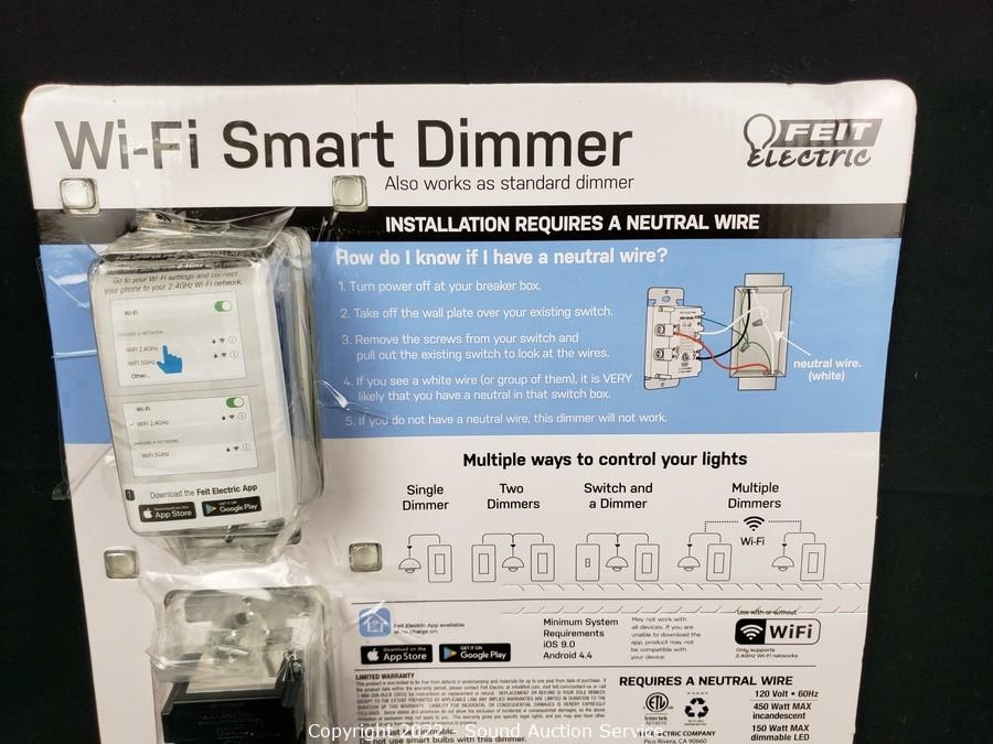 Sound Auction Service - Auction: 09/27/22 SAS Online Auction ITEM: 2 Feit  Smart Wi-Fi Dimmer Switches