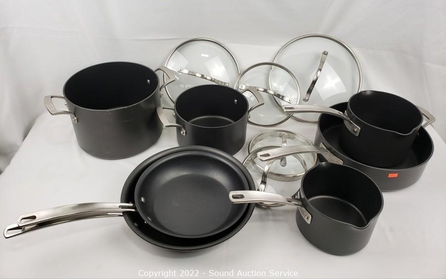 Sound Auction Service - Auction: 03/25/23 SAS Warwick, Bakewell Online  Auction ITEM: 10pc Kirkland Stainless Cookware Set