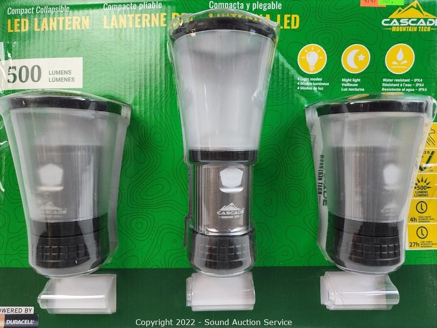 As is Cascade Mountain 3 Pack Tech Mini Collapsible 500 Lantern