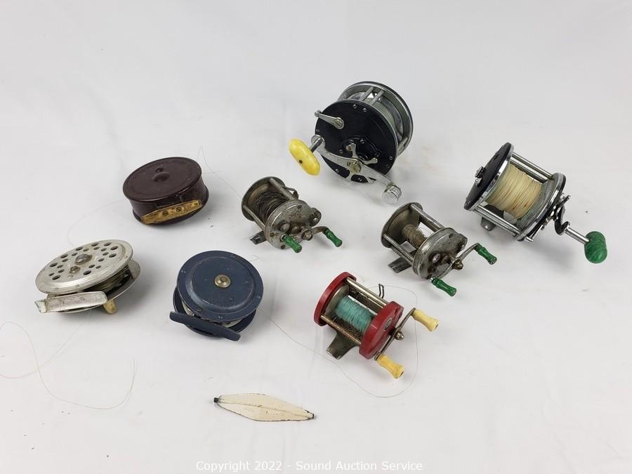 Sound Auction Service - Auction: 10/11/22 SAS Joudrey, Hopper Online  Auction ITEM: 8 Vintage Fishing Reels