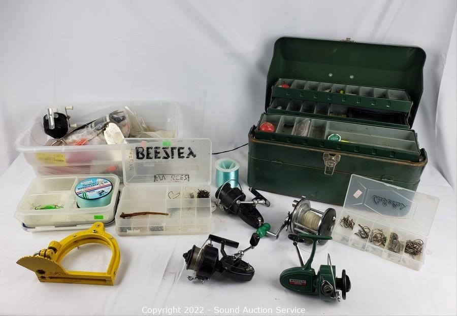 Sound Auction Service - Auction: 10/11/22 SAS Joudrey, Hopper Online  Auction ITEM: Fishing Tackle, Tackle Box, Reels