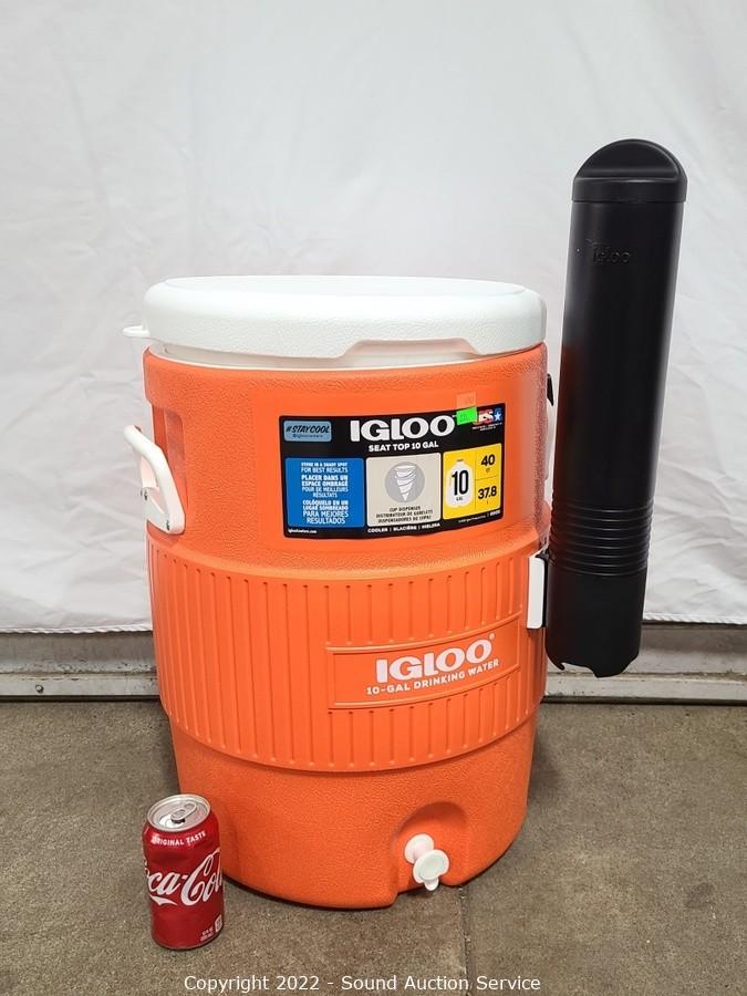 Igloo 10-Gallon Seat Top Cooler with Cup Dispenser