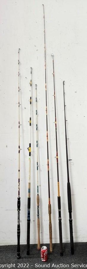 Sound Auction Service - Auction: 11/01/22 SAS Marx, Skirvan Online Auction  ITEM: Lot of 6 Heavy Duty Fishing Rods