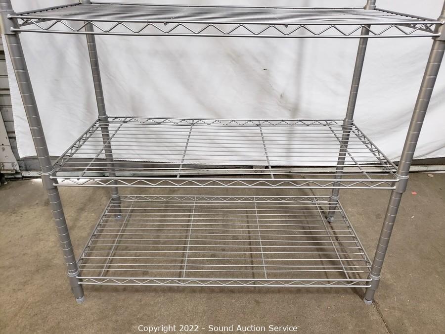 Sound Auction Service - Auction: Tolleson Fine Art & Estate Auction ITEM:  Metal Gorilla Shelving Unit w/5 Shelves