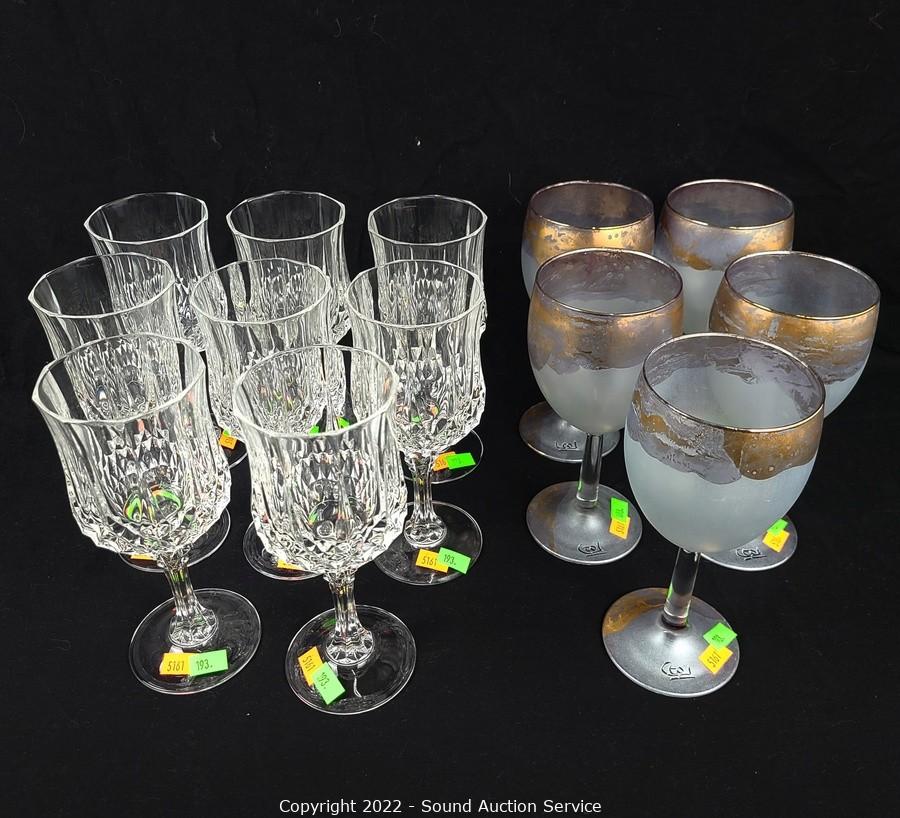 Buy the Crystal Wine Glasses Assorted 5pc Lot