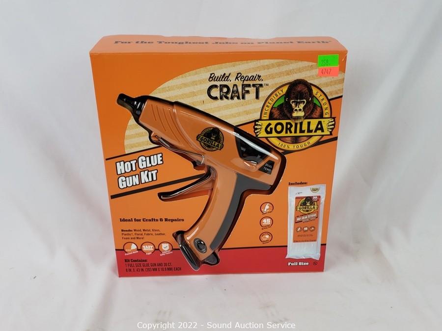  Gorilla Dual Temp Mini Hot Glue Gun Kit with 30 Hot Glue Sticks  : Tools & Home Improvement