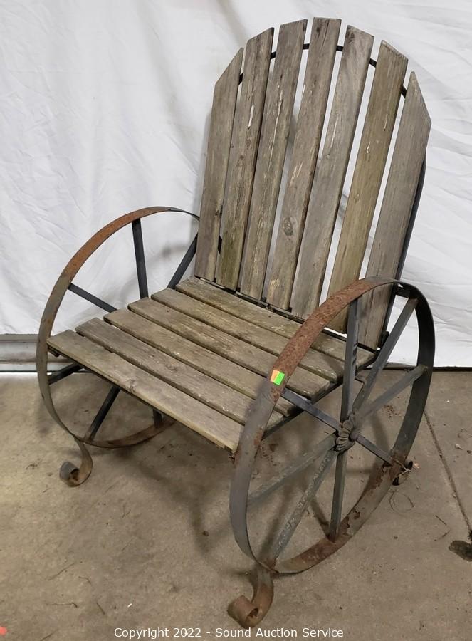 Wagon wheel chair online vintage