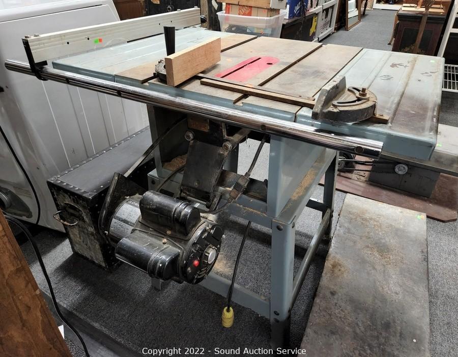 Sound Auction Service - Auction: 08/08/19 Weathers & Others Multi-Estate  Auction ITEM: Delta Shopmaster 10 Portable Table Saw w/Stand