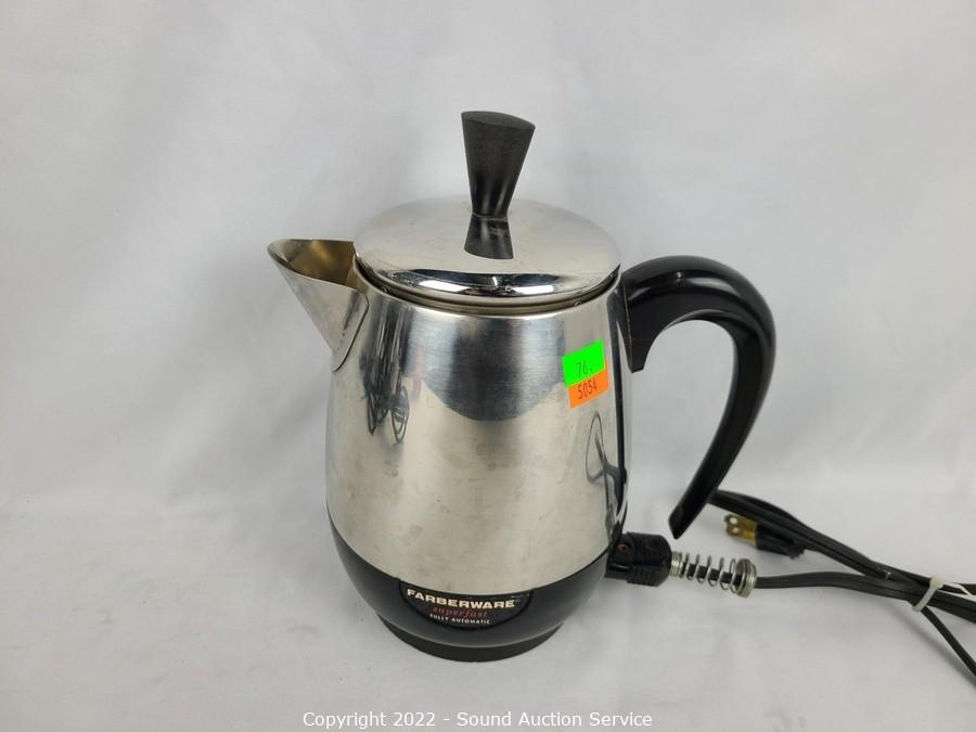 Sound Auction Service - Auction: Hawks Estate Auction ITEM: Gevalia Dual  Travel Cup Coffee Maker & Coffee Pot