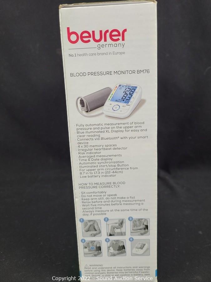 Beurer BM76 Upper Arm Blood Pressure Monitor with Irregular Heartbeat Detection