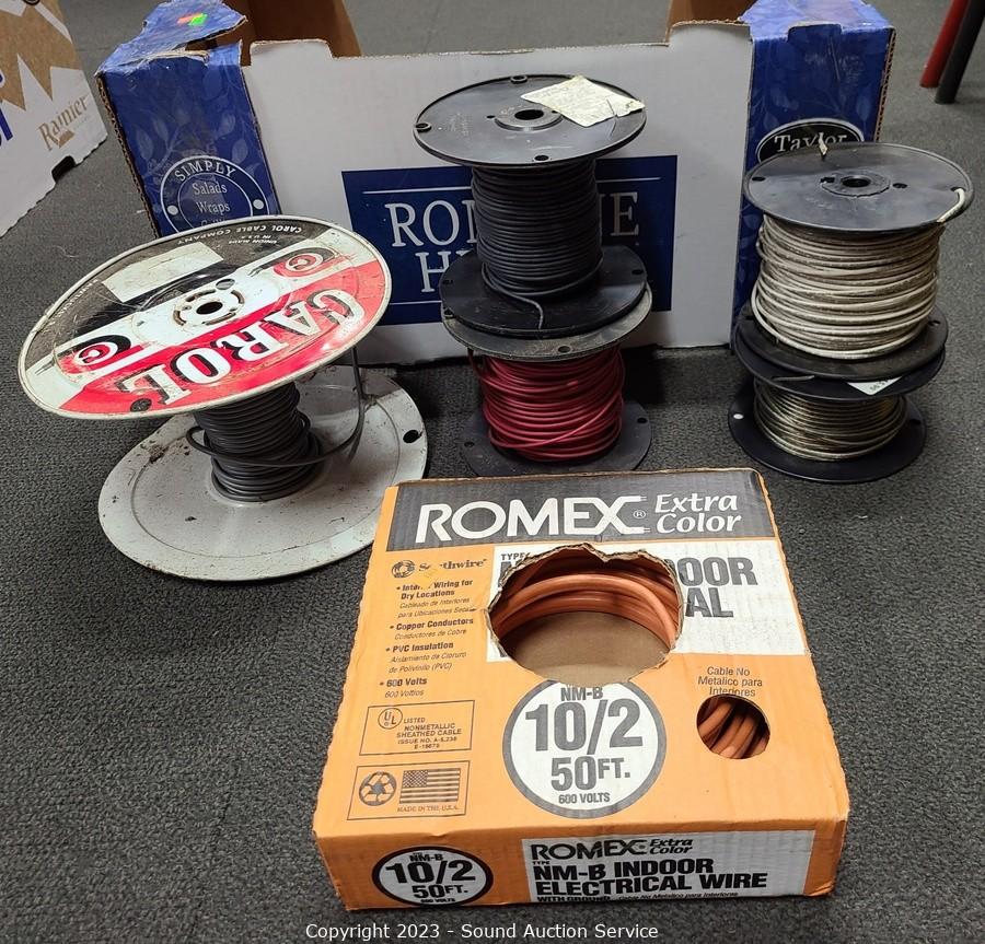 Shelf of Romex 10/3 Wire - Roller Auctions