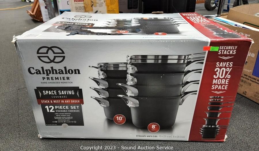 Calphalon 1348304 Premier Hard Anodized Space Saving Cookware Set