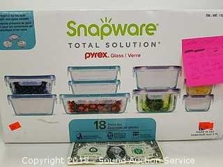 snapware pyrex glass container set 18pc