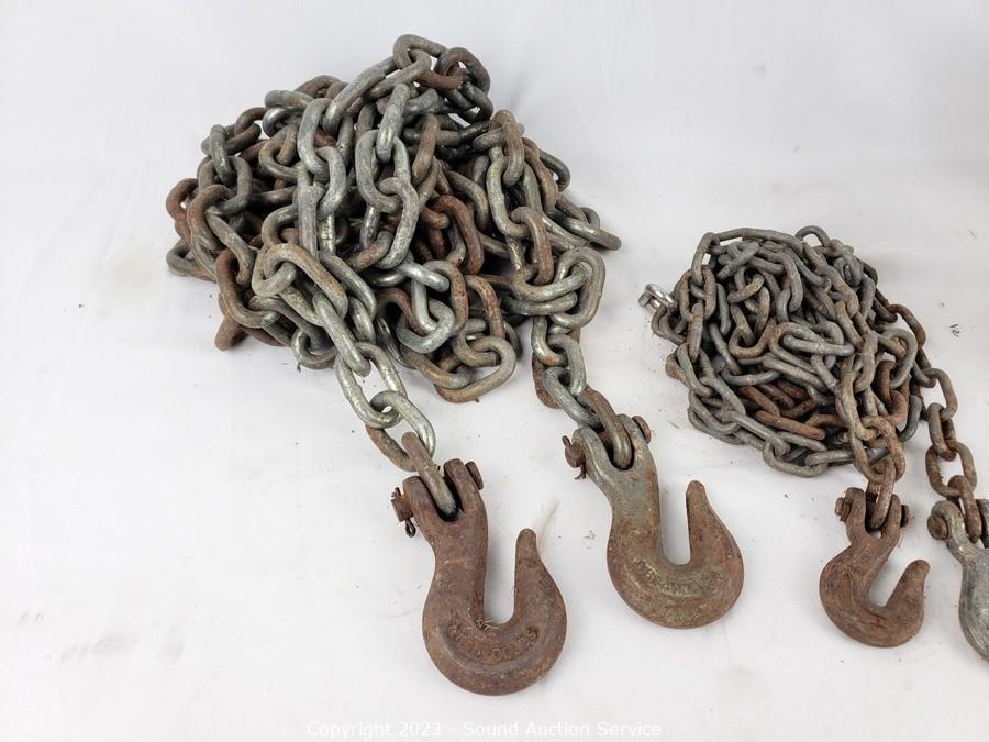 Sold at Auction: ANTIQUE HEAVY DUTY CAST IRON TOW CHAIN