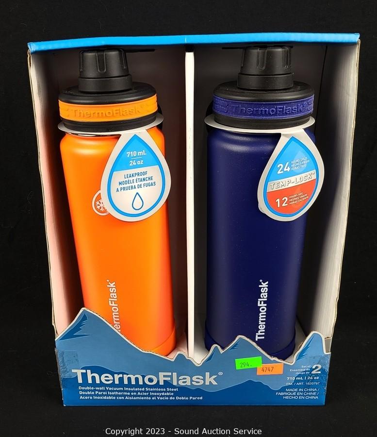 Sound Auction Service - Auction: 05/05/23 SAS Tools, Furniture, Automotive  Online Auction ITEM: 2 Thermoflask 24oz Vacuum Insulated Travel Bottles