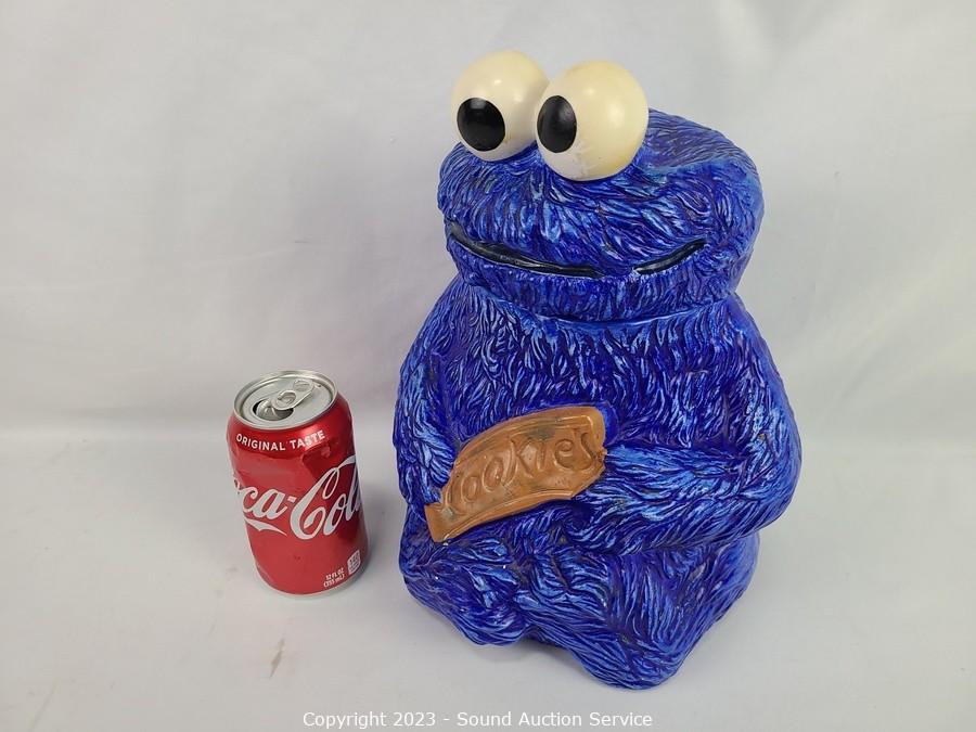 Retro Cookie Monster Cookie Jar from Sesame Street - Vintage Collectible