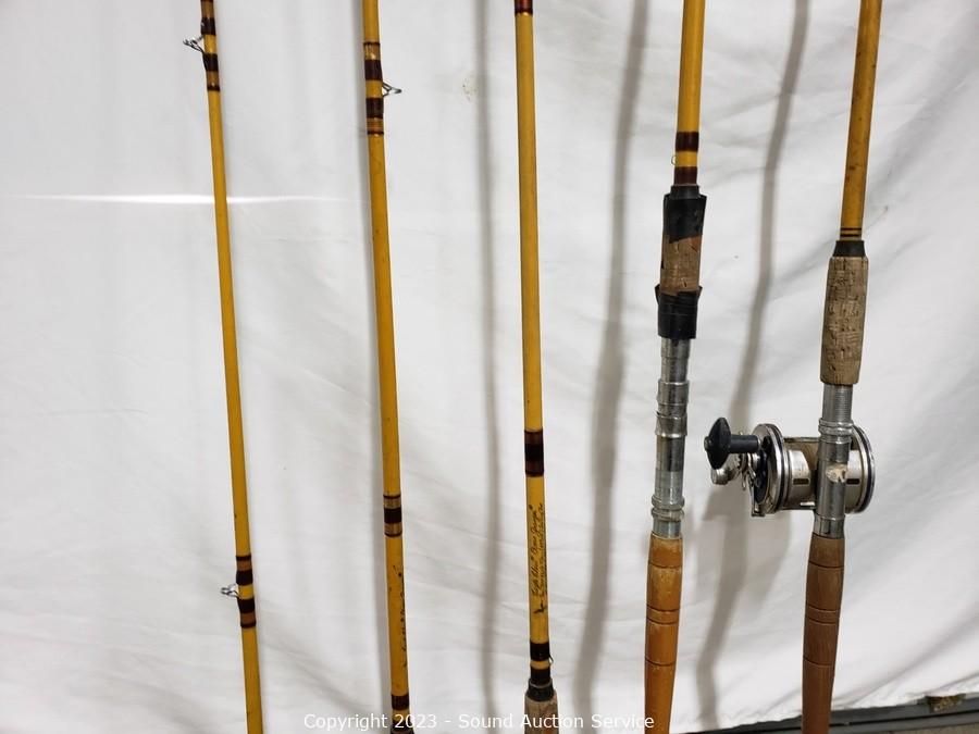 Sound Auction Service - Auction: 3/31/23 SAS Antique Furniture, Tools  Online Auction ITEM: 4 Eagle Claw Fishing Rods & Olympic Reel