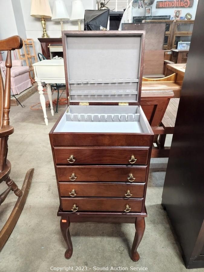 Silverware Storage Chest, Standing Silverware Chest on Legs