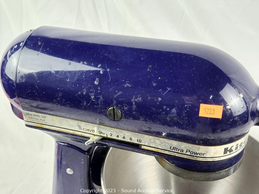Sold at Auction: Kitchenaid Model KSM90 Cobalt Blue Mixer