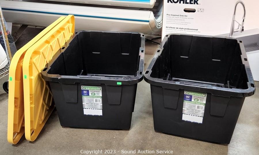 Sold at Auction: Greenmode 12 Gallon & HDX 7 Gallon Tubs