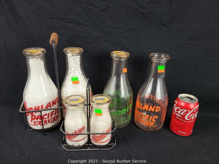 Vtg Lot of 3 Antique Milk Bottles Glass Dairy Bottles Wash & -  in 2023