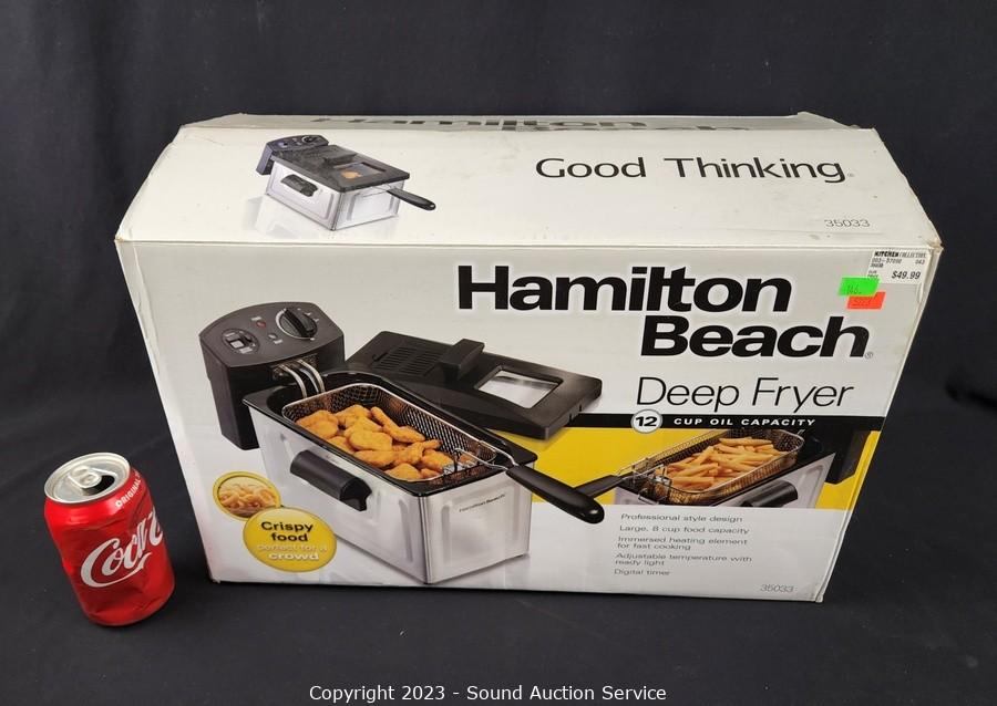 Sold at Auction: HAMILTON BEACH 8 CUP PROFESSIONAL STYLE DEEP FRYER