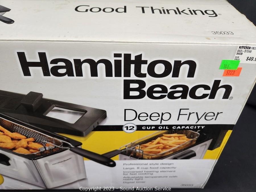 Hamilton Beach 35033 12 Cup Oil Capacity Deep Fryer 
