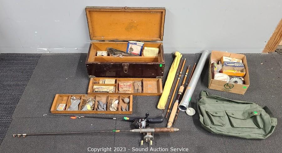 Sound Auction Service - Auction: 04/22/23 SAS Inuit Artwork, Coins &  Currency Online Auction ITEM: Assorted Fishing Rods, Tackle, Reels