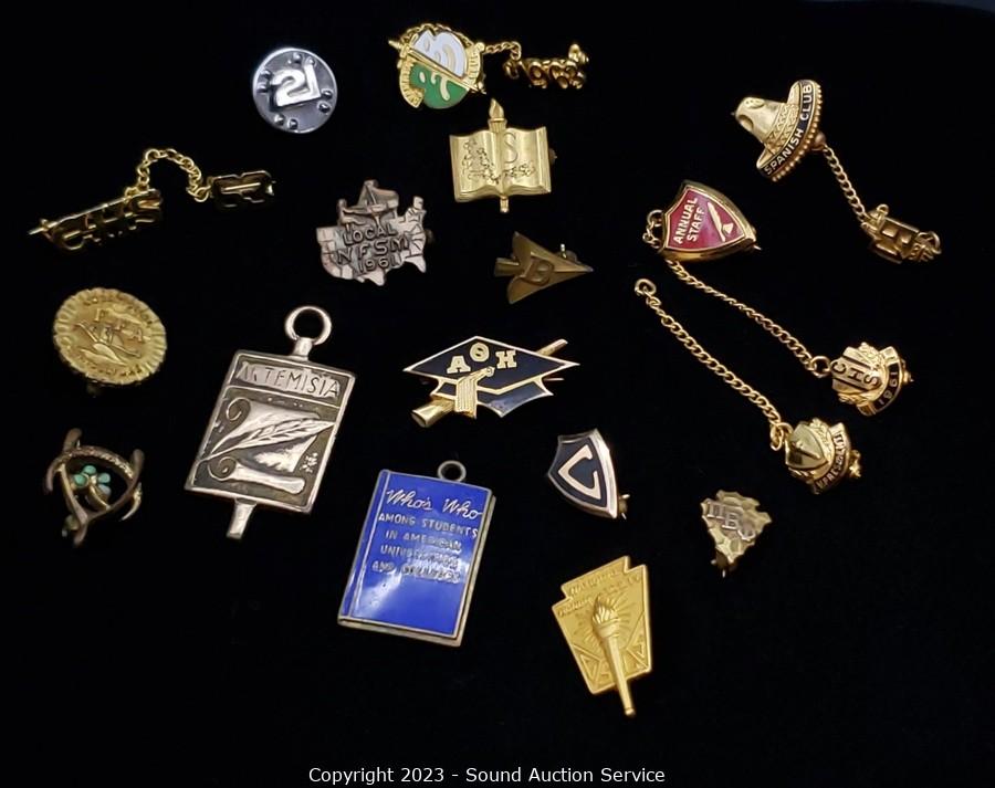 Assorted vintage pins lot
